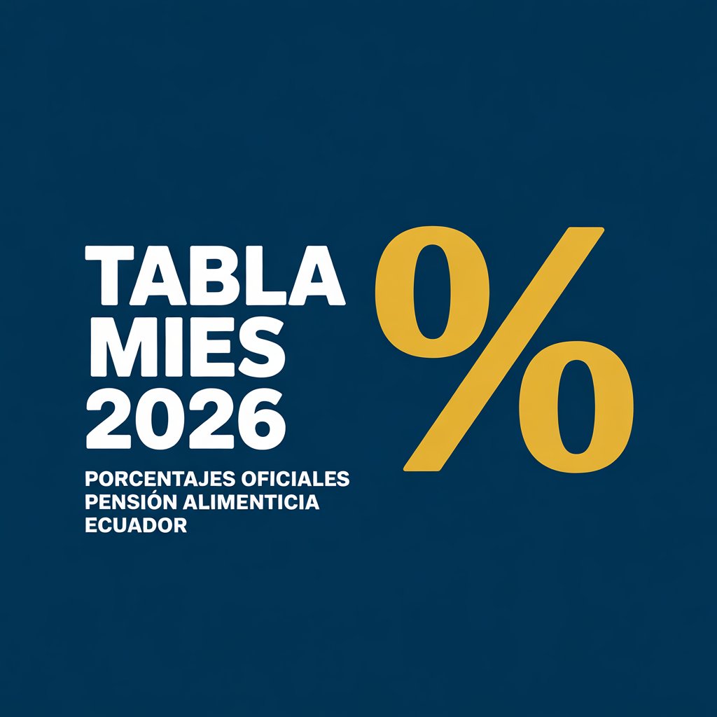 Tabla de Pensión Alimenticia MIES 2026: Porcentajes Oficiales por Nivel de Ingresos